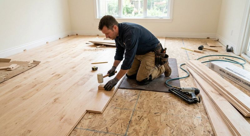 Birch Floor Installation in Bastrop, TX