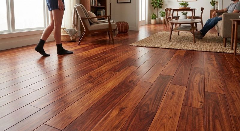 Cherry Floor Installation in Bastrop County, TX