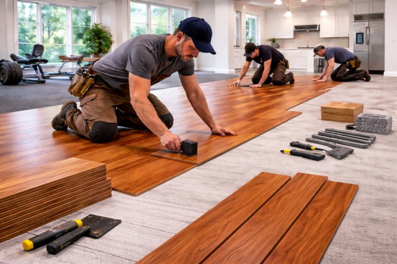Cherry Floor Installation in Bastrop, TX