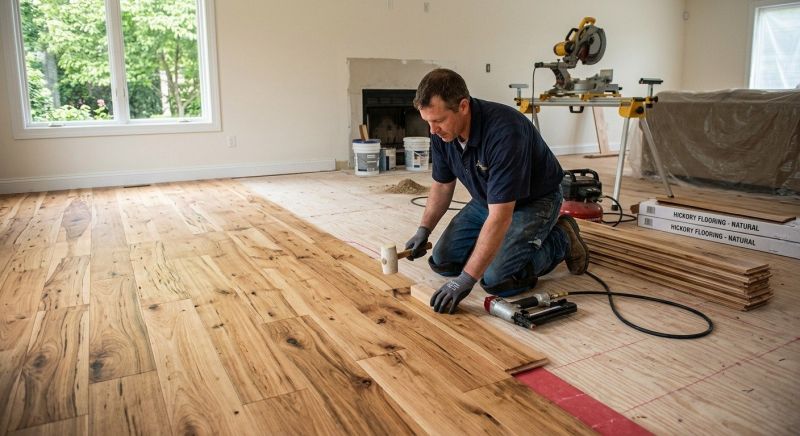 Hickory Floor Installation in Bastrop, TX