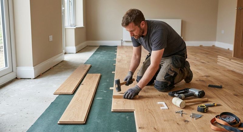 Hickory Floor Installation in Bastrop, TX