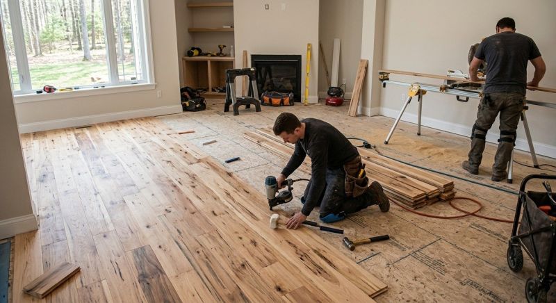Hickory Floor Installation in Bastrop, TX