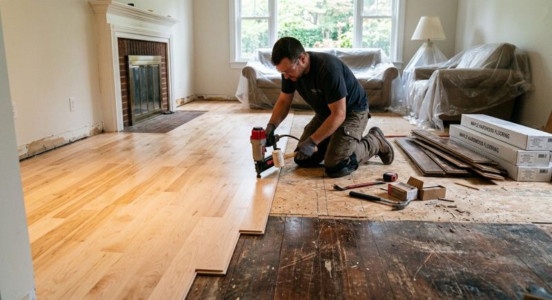 Maple Flooring Installation in Dime Box, TX