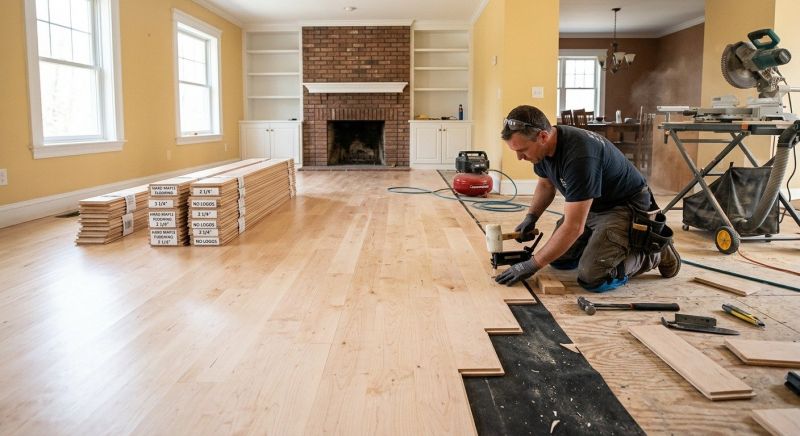 Maple Flooring Installation in Bastrop, TX