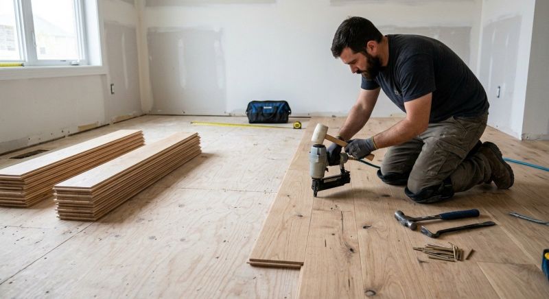 Oak Floor Installation in Bastrop County, TX