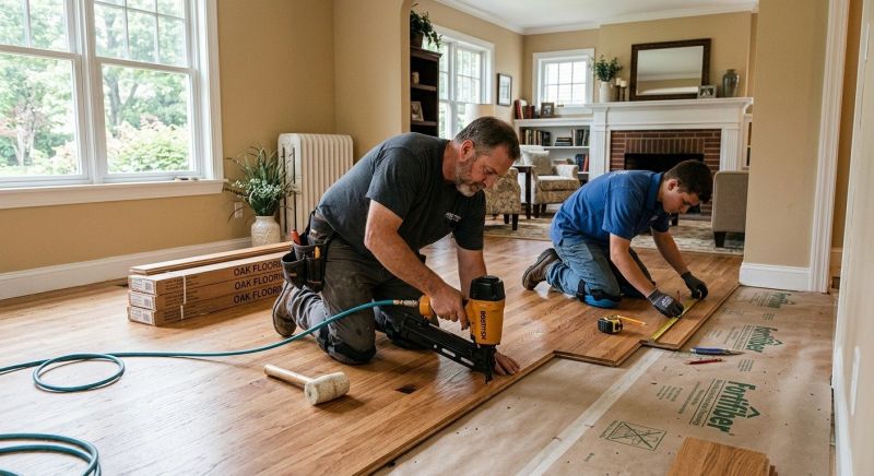 Oak Floor Installation in Del Valle, TX