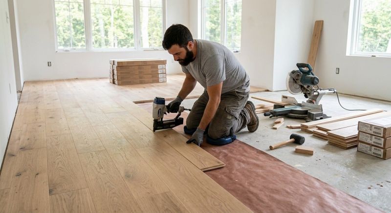 Oak Floor Installation in Dime Box, TX