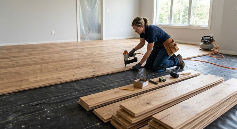 Wide Plank Floor Installation in Bastrop, TX